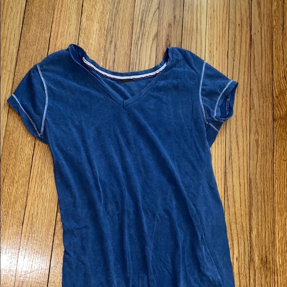 Blue crew neck tee